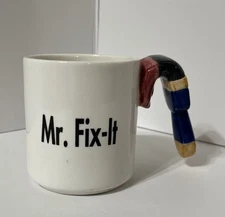 Vintage Applause Inc. Mr. Fix-It Coffee Tea Mug Cup With Paint Brush Handle!