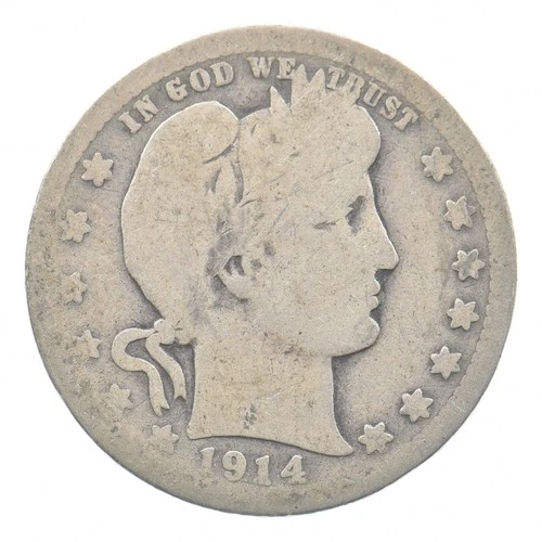 1914 Barber Quarter Estate Coin Collection *331