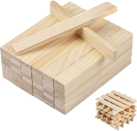 HolzklöTzchen Bastelset 50 StüCk 16Cm Naturmaterial FüR Diy Dekorationen