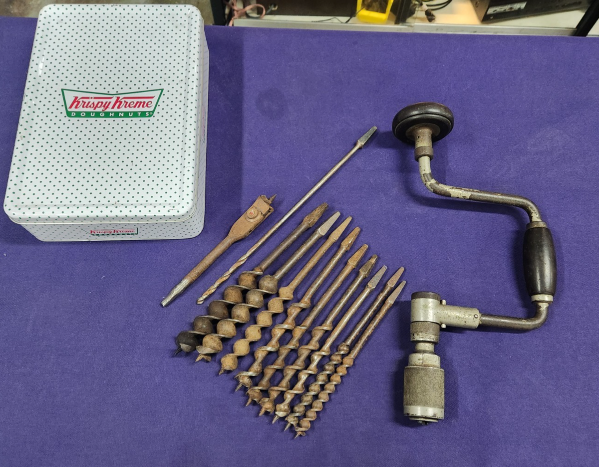 Vintage Yankee North Bros 10” Bit Brace No 2101-10 Hand Drill