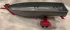 Vintage 1950’s Tonka Toys Pressed Steel Red Single Axle Trailer with Boat