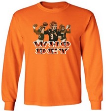 Joe Burrow Jamarr Chase Tee Higgins Bengals Long Sleeve T-Shirt
