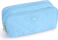 Large Pencil Case Pouch, Extra Big Pencil Bag with 8 Compartments, Pen Bag Wide