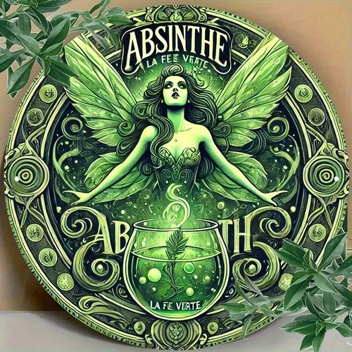 Vintage Absinthe Garage Tin Metal Signs Home Décor Wall Art 8x8