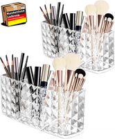 Acryl Kosmetik Organizer Mit 3 FäChern FüR Pinsel, Lippenstift & ParfüM