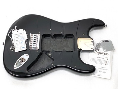 Fender Squier Strat HARDTAIL BLACK BODY Stratocaster Electric Guitar w/ HARDWARE