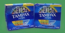 Tampax Pearl Triple Pack Tampons Regular, Super, Super Plus 34ct Ea 2pc Lot Read