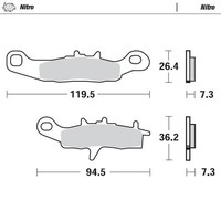 Moto-Master Vorder Links Sinter-BremsbeläGe Nitro FüR Suzuki RM 85 2005-2023