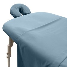 London Linens Soft Microfiber Massage Table Sheets 3 Piece Set - Light Blue