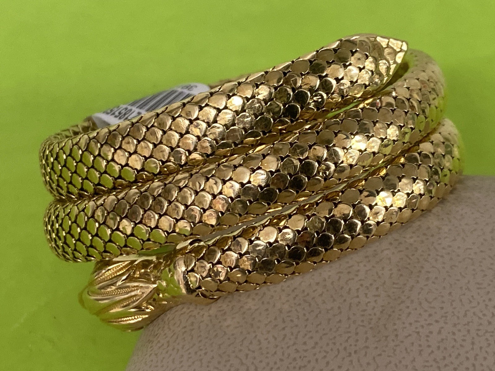 Italy Solid 18K Gold Custom Dragon 🐉 Ruby Eyes F… - image 15