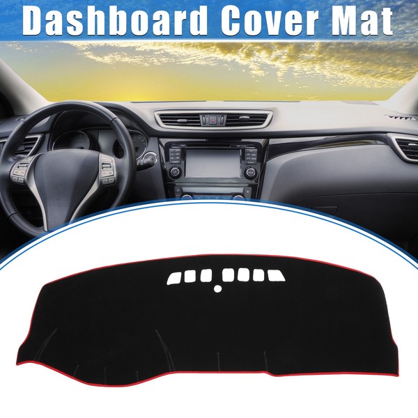 Dashboard-Abdeckung FüR Buick Lacrosse 2005-2008, Schwarz Rot Polyester-image