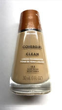 Covergirl Liquid Foundation Clean Makeup for Normal Skin 153 Sand Beige Sealed