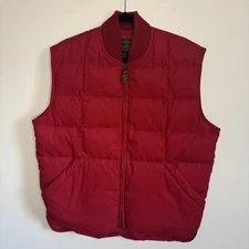 Vintage Eddie Bauer Downlight Goose Down Vest Men’s M Red Puffer Outdoor Retro