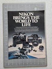 Nikon 1978 Vintage Original Magazine Print Ad Cameras SLR F2A EL2 FM AD119
