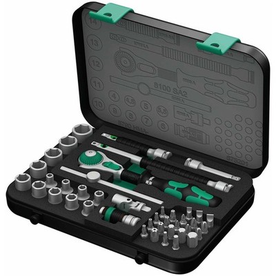Wera 05 003533 001 Metric 1/4'' Drive Speed Ratchet Set 42-Piece Set