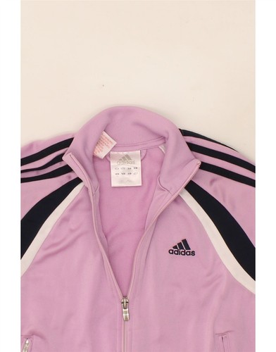 ADIDAS Girls Tracksuit Top Jacket 9-10 Years Pink Polyester CA26 - Picture 3 of 3