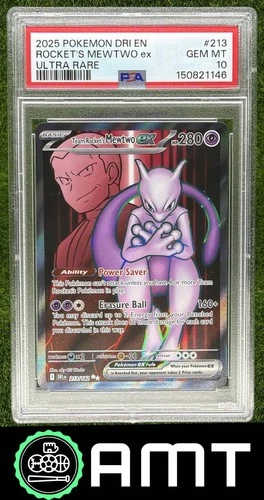 Team Rocket's Mewtwo ex PSA 10 2025 Pokemon Destined Rivals #213/182 UR 1146