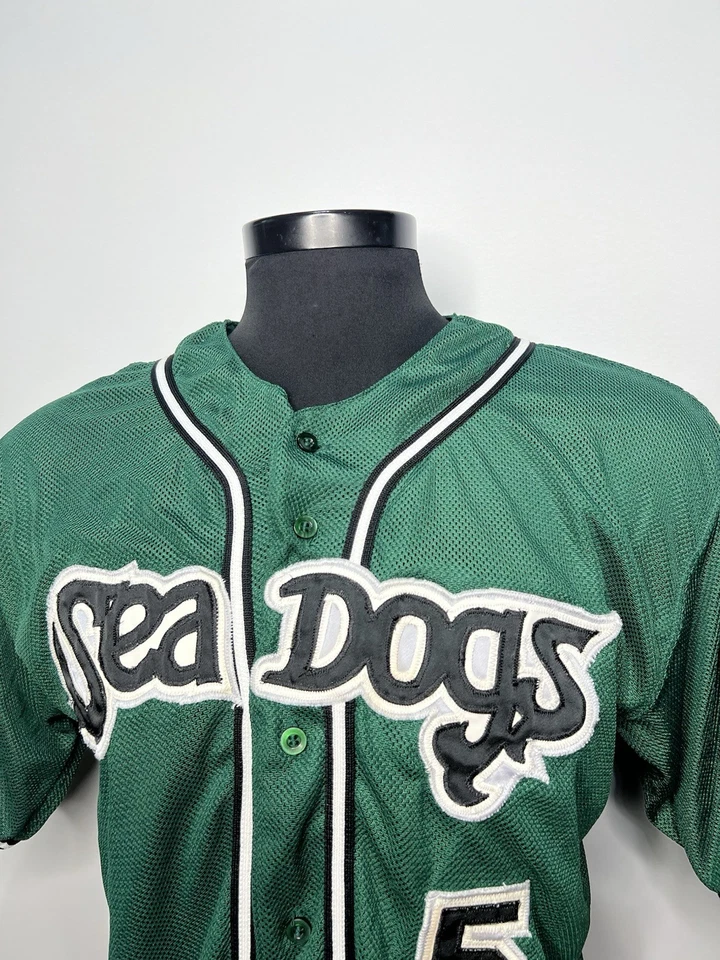 Camiseta deportiva de béisbol vintage de los 90 Portland Sea Dogs #5 Robinson grande para hombre Foto 2 de 4