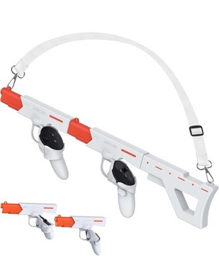 2-in-1 Gunstock For Meta Quest 3S/3 VR Headset Controller Shooting Game BLACK C2