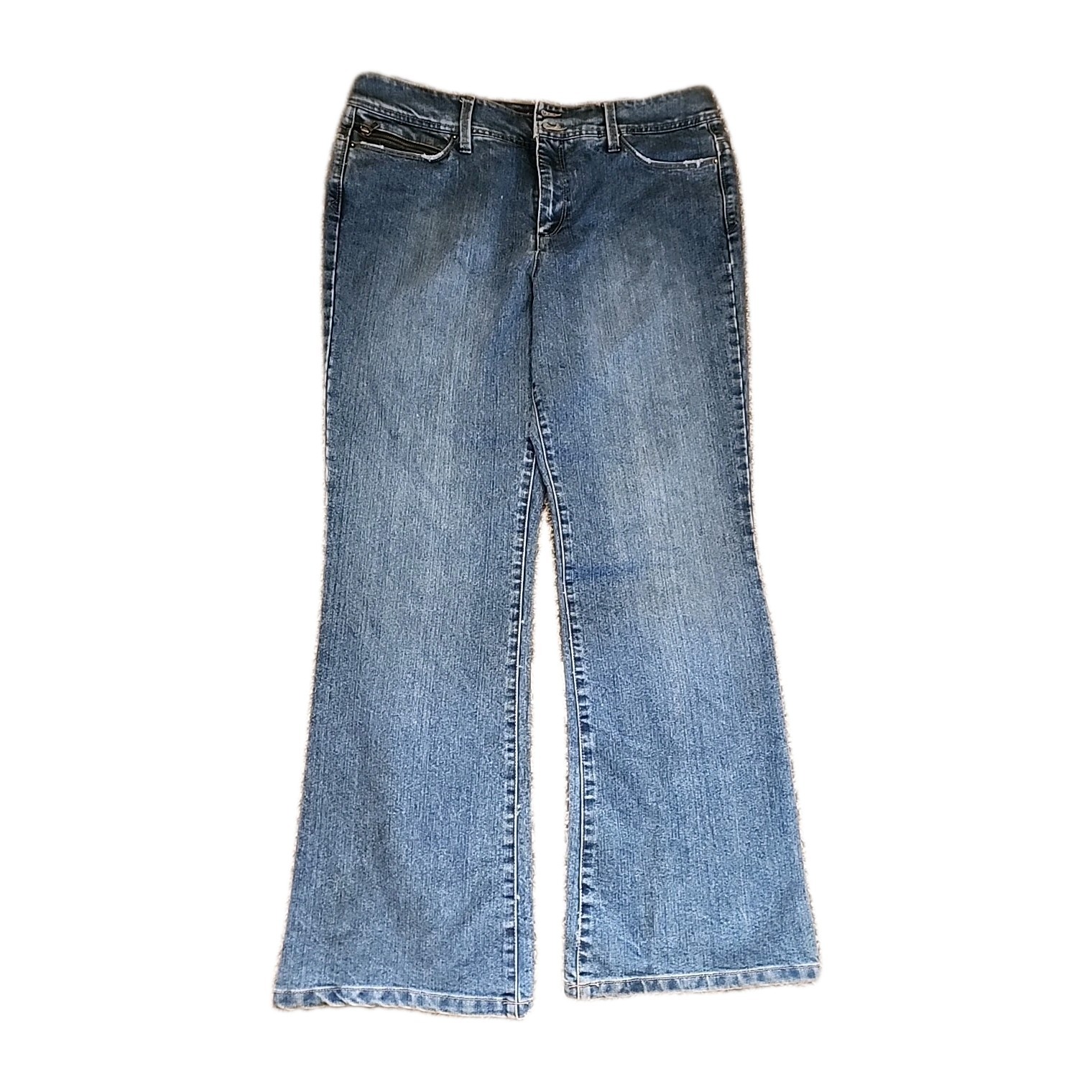 Zipper Button Boot Cut