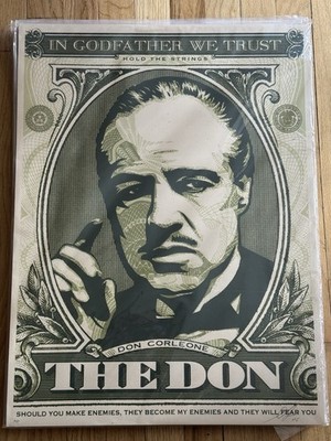 Shepard Fairey Obey  The Don  Brando. The Godfather  AP Print! Super Cool. Rare 