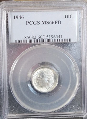 1946  10C  Roosevelt Dime   PCGS MS 66 FB  Blast White