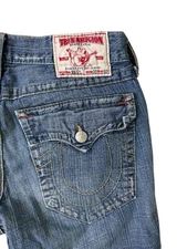 True Religion Mens Billy Jeans Flap Pockets 100% Cotton USA 35 x 32 (tag 33x33)