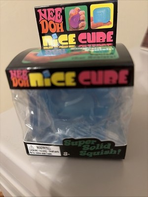 Nee Doh Nice Cube - Super Solid Squish! (Blue) - Brand New/Factory Sealed!