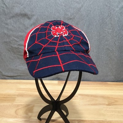 Marvel Boys Spider-Man Baseball Cap Embroidered Web OSFM Navy Red Good