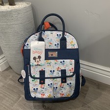 NWT Disney Baby 14 Pocket Mickey Mouse Diaper Bag changing Pad Infant Shower