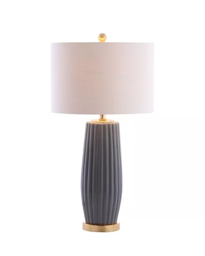 ✨️ JONATHAN Y 28.5"Contemporary Transitional Glam Ceramic LED Table Lamp, Gray - Picture 2 of 5