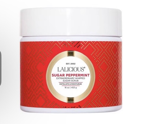Sugar Peppermint LALICIOUS Extraordinary Whipped Sugar Scrub Exfoliant 16oz TJ