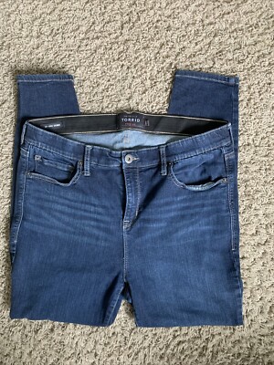 Torrid size 18 Regular Sky High Skinny dark wash denim blue jeans