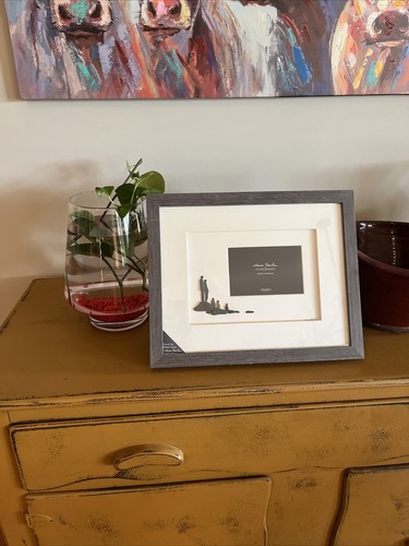 Five Of Us 16 x 12 Glass Pebble Wood Art Photo Frame 4 X 6 W/O Box Sharon Nowlan - Picture 2 of 3