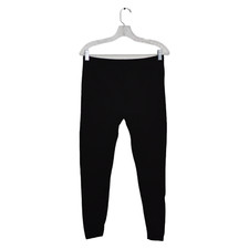 Womens Black Ankle Spandex Leggings Soft Stretch Slim Mid Rise Fit