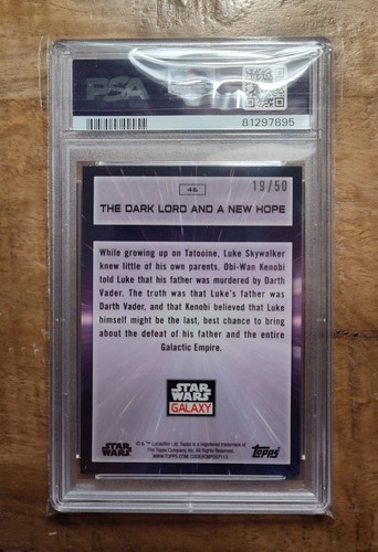 2022 Topps Chrome Galaxy Dark Lord New Hope Mojo Refractor /50 #46 PSA 9 MINT 🔥 - Picture 2 of 2