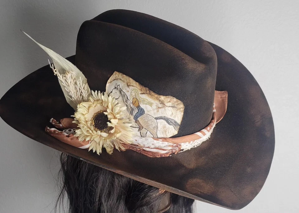 Custom, Vintage Western Hat - Image 2 of 4