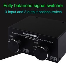 3 Input To 3 Output Fully Balanced XLR Signal Passive Stereo Selector Switcher
