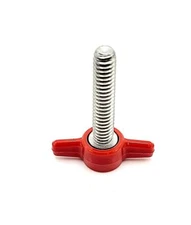 1/4"-20 Thumb Screws T Bolts Red Plastic Tee Wing Clamping Knob Stainless Steel
