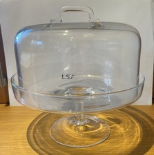 LSA International Serve 25cm Cake stand and Cover - New