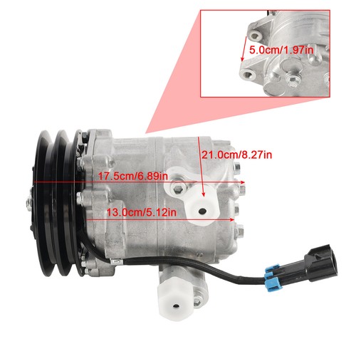 A/C Compressor 6733655 Compatible With Bobcat 773 863 963 S175 S250 T190 T300 A6 - Picture 2 of 13