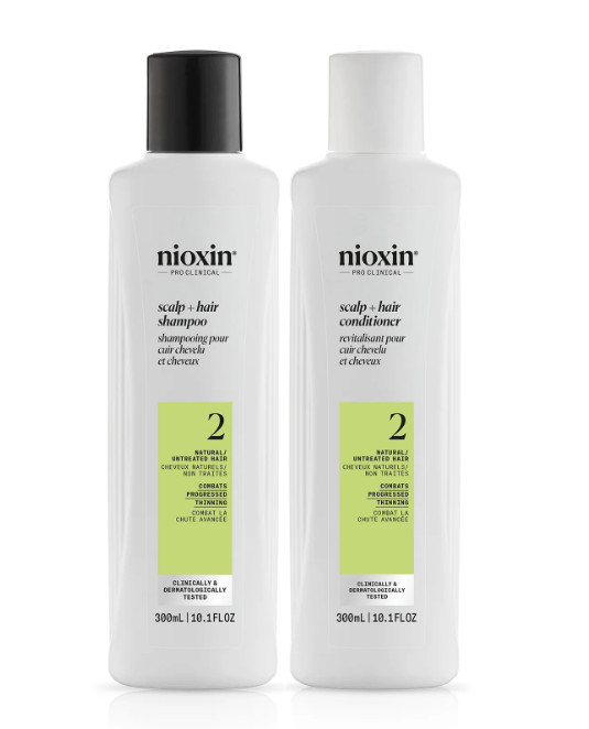 Nioxin System 2 Очищающий шампунь и кондиционер для ухода за кожей головы, 10,1 унции Duo