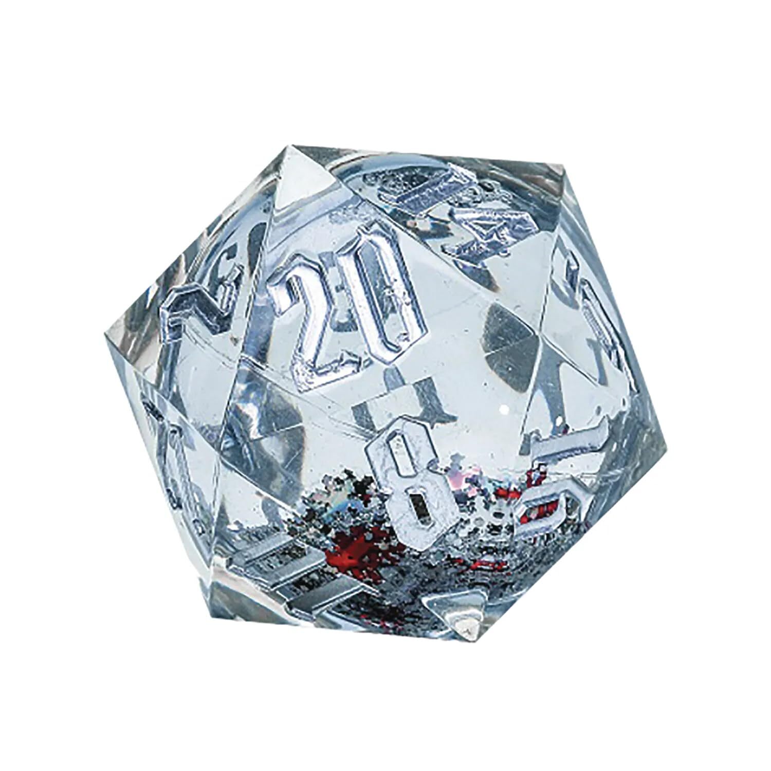 `Snow Globe: 54Mm D20 - Silver Ink, Silver Glitter, Red And Green S... ACC NUOVO