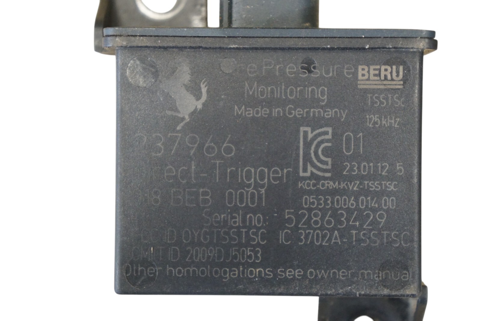 2009 - 2014 FERRARI CALIFORNIA TPMS TIRE PRESSURE CONTROL MODULE UNIT OEM 237966