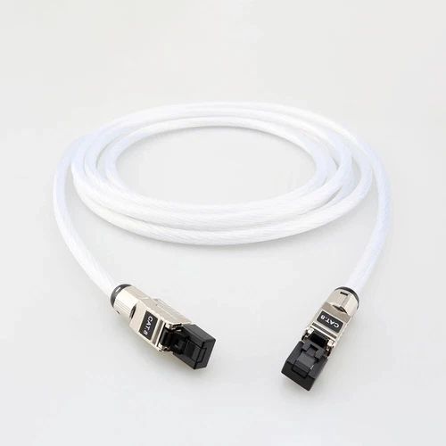 OCC Silver Plated Ethernet Cable High-Speed Cat8 Network Cable RJ45 Lan Cable