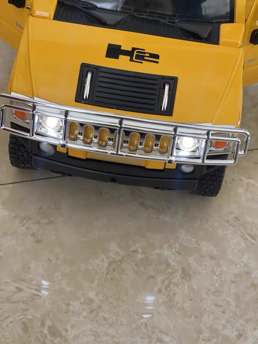 Hummer H2 alloy off -road vehicle model 1/24 yellow | eBay