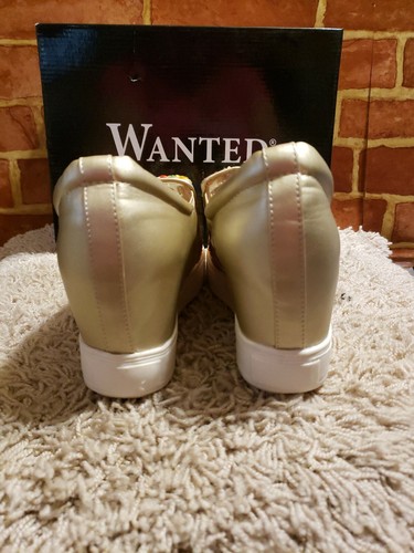 WANTED Brand Fashion WEDGE SLIP ON Multi color GOLD SZ 10M NEW 2866 - Picture 7 of 9