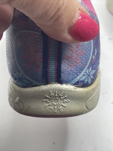 Disney Girls Size 8 Sneakers Athletic Tennis Shoes Frozen Pink Purple Blue - Picture 7 of 22