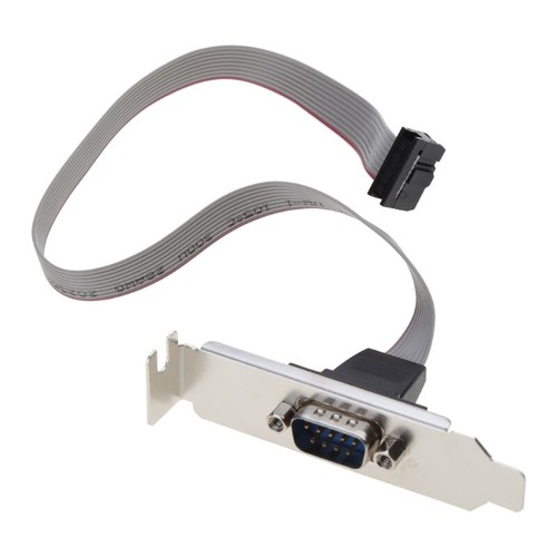 Motherboard Port Serial 9Pin DB9 RS232 Ribbon Cable Connector Bracket Baffle - Afbeelding 9 van 9