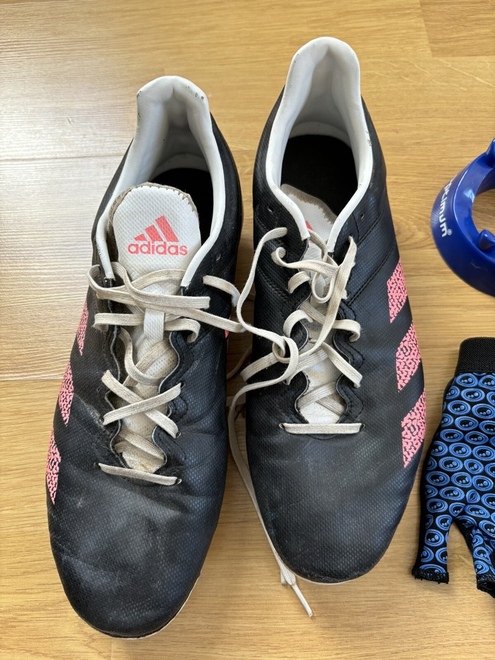 Adidas rugby boots size 11 with Optimum gloves (never worn) and kicking tee eBay
